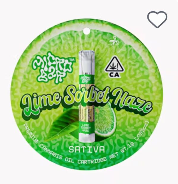 Lime Sorbet Haze Sativa 1g Cartridge